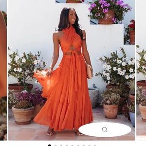 Orange VICI wrap maxi dress